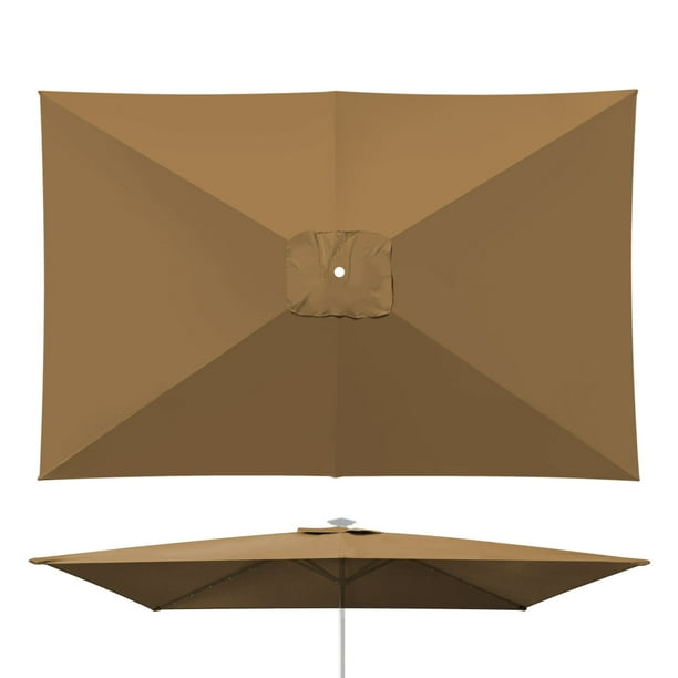YardGrow 10'x6.5' Outdoor Patio Umbrella Replacement Canopy for 6 Ribs Parasol Top Cover Thick