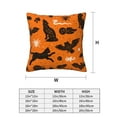 thumbnail image 3 of Halloween Throw Pillow Covers, Halloween Orange Elements (2) Halloween Decorations Square Pillow Cases with Invisible Zipper for Bed Couch Sofa, Farmhouse Halloween Decor-2 Pack 12x12, 3 of 6