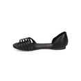 thumbnail image 4 of New Women Breckelles Brigit-08 Leatherette Open Toe D'orsay Hollow Sandal Flat, 4 of 6