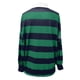 thumbnail image 3 of MHFRRA Camiseta de Manga Larga a Rayas, Informal, Holgada, con Cuello Levantado, Cómoda, para Uso Diario, Básica, para Otoño e Invierno Verde, 3 of 4