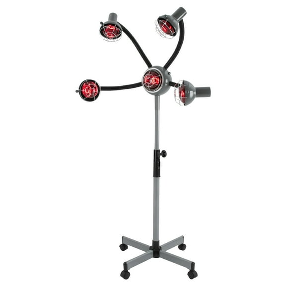 5 Head Hairdressing Heater Salon Infrared Heat Lamp, Adjusting Height Styling Perming Dryer 750W