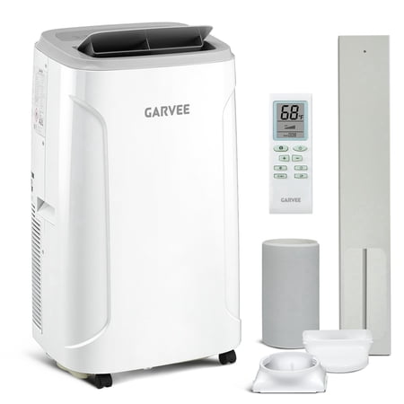 Garvee 12000 BTU Portable Air Conditioner, 3-in-1 Small AC Unit with Remote & Window Kit, Cools up to 650 Sq.ft, 115V, White/Gray