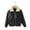 Black, variant on Godderr Kids Boys Soft Leather Jackets Toddler Baby Faux Leather Jacket Long Sleeve Zipper Classic Coat for 1-7Y