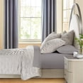thumbnail image 2 of Michael Amini Messina 3-piece Embroider Fabric Queen Quilt Set in Gray/Platinum, 2 of 4
