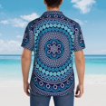 thumbnail image 4 of Fuzoiu Dot Painting Print Hawaiian Shirt for Men, Summer Beach Casual Short Sleeve Button Down Shirts, Men’s Beach Summer Shirts with Pocket,3X-Large, 4 of 7