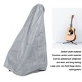 thumbnail image 3 of Guitar Dust Cover, Waterproof Oxford Cloth Large Size Foldable Bag 210D Silver Coated Material Black Drawstring Scratch Dust Protection Guitar Bag for Acoustic Electric Guitar, 3 of 7