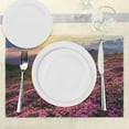 thumbnail image 3 of Ambesonne Nature Place Mats Set of 4, Flower Meadow Mountain, Standard Size, Multicolor, 3 of 6