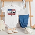 thumbnail image 3 of US Navy Honor Courage American Flag Romper Boys or Girls Infant Baby Brisco Brands 6M, 3 of 6