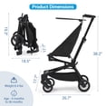 thumbnail image 2 of QinaQin Carriola ligera para bebé, compacta y plegable para viaje, apta para avión con bolsa de transporte, canastilla, freno trasero y toldo ajustable, 2 of 9