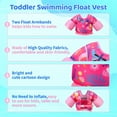 thumbnail image 4 of Gogokids Kids Swim Vest Armbands Life Jacket Buoyancy Training Swimsuit with Arm Wings and Adjustable Security Buckle for Boys Girls Swimming Beach Water Sport, 2-6 Years Old, 30-50lbs, 4 of 8