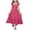 Hot Pink, variant on CCRFTGI Dresses for Kids Girls 10-12 Basic Tie Back Square Neck Ruffle Sleeve Spring Summer A Line Boho Dress Cute Beach Holiday Girls Party Dresses Black 9-10 Years