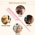 thumbnail image 7 of Unique Bargains Wide Tooth Rat Tail Comb Plastic Long Tail Comb Tip Tail Combs for Wet Curly Hair for Women Men Pink, 7 of 7
