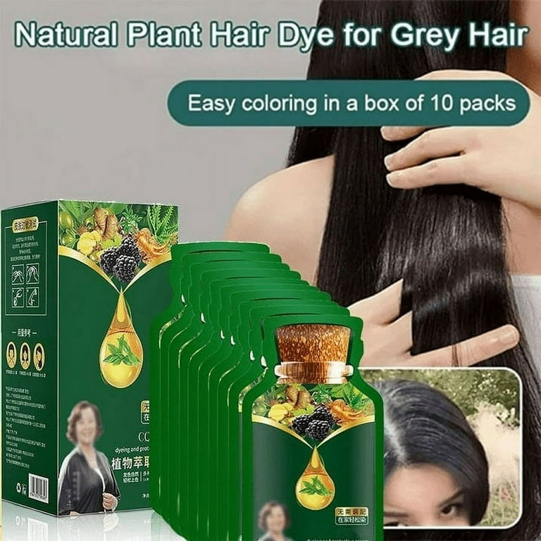 Plant Based Hair Dye Shampoo, Natural Plant Hair Dye, Plant Extract  Non-damage Hair Dye Cream,Hair Dye Korean,Hair Dye, Bubble Plant Hair Dye  Shampoo 26ml,10packs/Box Coffee - Walmart.com