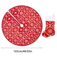 thumbnail image 2 of Plaided Christmas Tree Linen Skirt Mat Decorative With Festive Stocking Accessories, 2 of 5