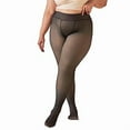 thumbnail image 5 of Sakmal Fleece Lined Tights Coffee 80D Plus Size Pantyhose Winter Women's Tight, 5 of 5