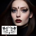 thumbnail image 4 of Juego de pegatinas para maquillaje de ojos y cara de Halloween, delineador de ojos negro, tatuajes divertidos a prueba de agua, pegatinas y etiquetas, 4 of 8