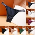 thumbnail image 5 of Women Panties G-string Thong Lingerie Satin Underwear Seamless Knickers Briefs, 5 of 11