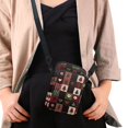 thumbnail image 4 of HELLHERO Button Christmas Tree Pattern Double-layer with Zipper Travel Daily Use Messenger Bag with Double Deck Polyester 4.33x1.97x7.09 for Adult, 4 of 7
