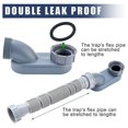thumbnail image 5 of 2 Pcs Low Profile 1 1/2 P Trap with Sealing Tape Low Profile Shower Drain Flat 1 1/2 P Trap Freestan, 5 of 5
