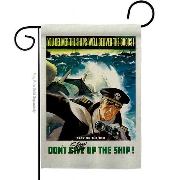 US Brotherhood G183057-BO 13 x 18.5 in. Dont Slow Up Garden Flag with Armed Forces Service Double-Sided Decorative Vertical Flags House Decoration Banner Yard Gift