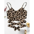 thumbnail image 3 of Women's Spaghetti Strap Knot Back Crop Top Wrap Cami Top, 3 of 5