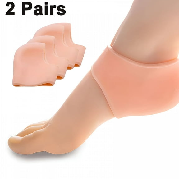 TELOLY Silicone Heel Protectors for Pressure Sores,Strong and Breathable Heel Protectors,Heel Cups for Fast Heel Pain Relief for Men and Women