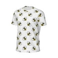 thumbnail image 6 of Wukai Bee Print Men's Short-Sleeved Mesh T-Shirt,Quick-Dry Short Sleeve Workout T-Shirt-3X-Large, 6 of 8