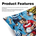 thumbnail image 2 of Football Throw Pillow Inserts Set Covers of 2 Decorative Velvet Throw Pillows with Unique Patterns - 16x16, 18x18, 20x20 Inches for Home Decor and Gifts, 2 of 6