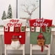 thumbnail image 2 of Funda trasera de silla navideña para comedor, Papá Noel Sno, 3 uds., 2 of 4
