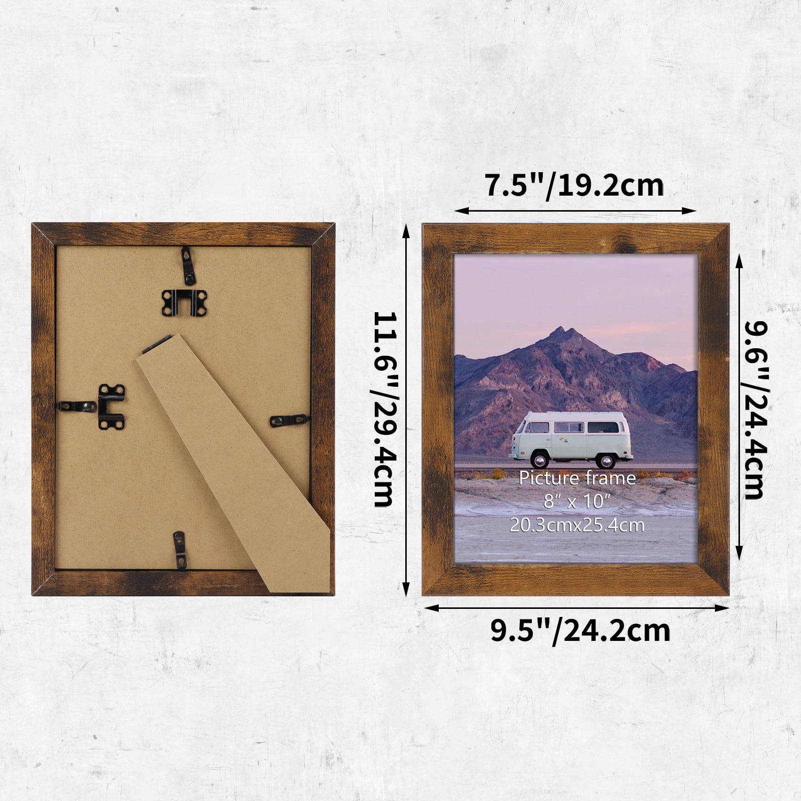 7 Pack 8x10 Picture Frames for Wall Hanging and Desktop Display