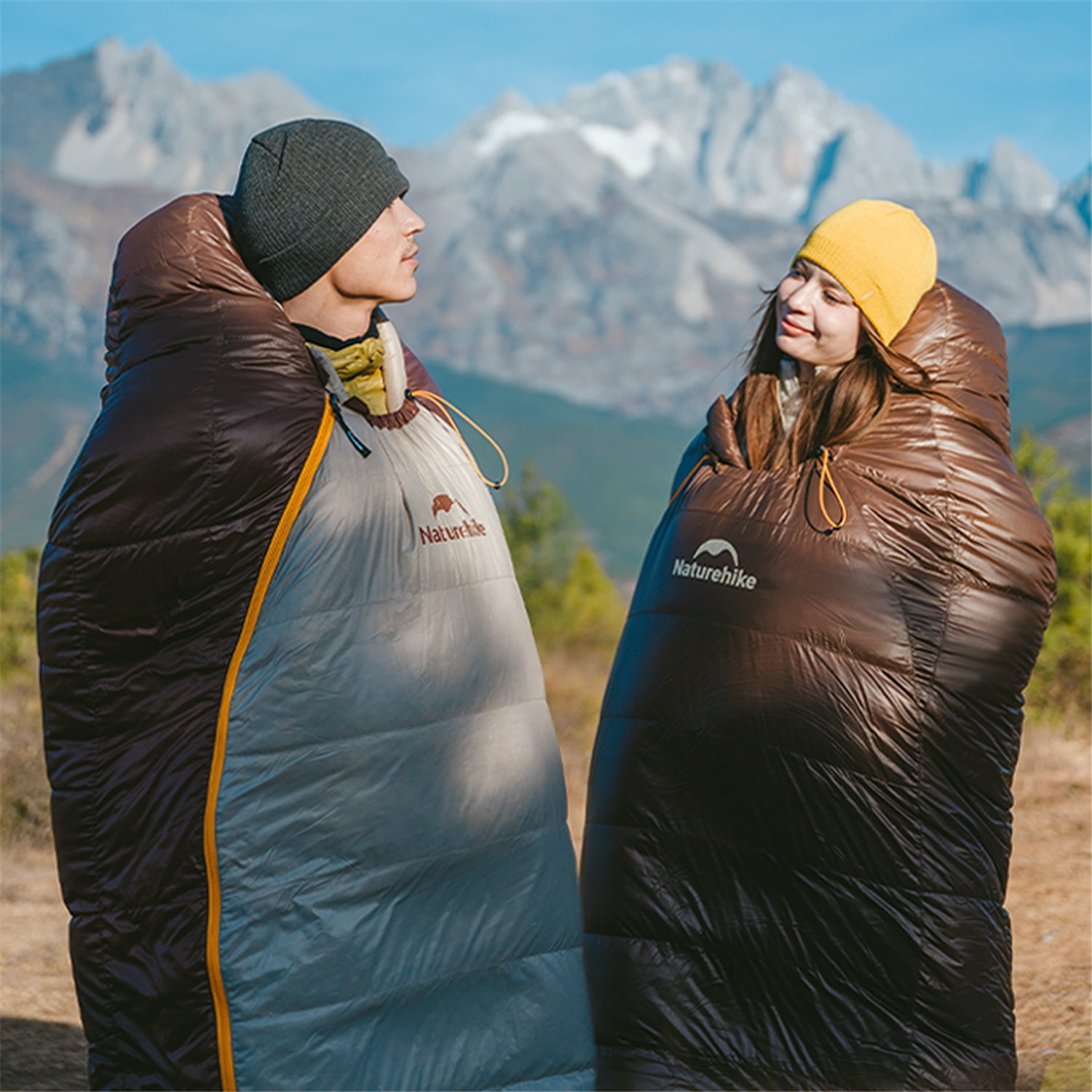 Naturehike, Mummy Sleeping Bag, Pro Outdoor Down Sleeping Bag for Cold Weather,  Water Repellent Sleeping bag with Compression Sack, High Fluffy Duck Down Filling,  For Hiking/Travel/Expedition