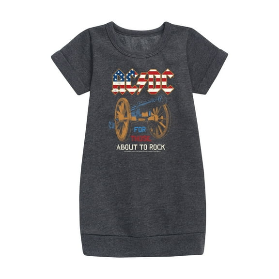 ACDC - For Those About To Rock - Toddler And Youth Girls Fleece Dress