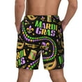 thumbnail image 4 of Goofa Mardi Gras3 Printed Men's Swim Trunks Board Shorts Quick Dry Mens Swimming Trunks with Compression Liner,Breathable Fit Hawaii Beach Shorts-XX-Large, 4 of 9