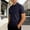(Casual 79)Navy, variant on Men's Casual T-Shirts Solid-Color T-Shirt Summer Fashion Turndown Collar Breathable Short Sleeved Shirt Top