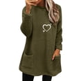 thumbnail image 1 of Womens Winter Coat Loose Wool Jacket Long Sleeved Jumper With Pockets, 1 of 5