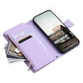 thumbnail image 6 of for iPhone 11 Wallet Case with Card Holder & Kickstand & Wrist Strap, Flip Folio Book Style PU Leather Shockproof Protective Phone Cover with Crossbody Strap for iPhone 11, Purple, 6 of 11