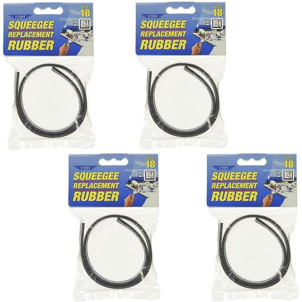 Ettore Replacement Squeegee Rubber, 18Inch, 4 Pack