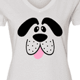thumbnail image 4 of Inktastic Cute Dog Face Women's V-Neck T-Shirt, 4 of 5
