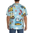 thumbnail image 5 of Disketp Men's Hawaiian Building Truck Print Shirts Button Down Holiday Beach Shirts-Large, 5 of 7