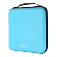 thumbnail image 1 of CD Case, 192 Capacity EVA DVD Case Skyblue Portable Zipper Holder Disc Storage Organizer Wallet, 1 of 5
