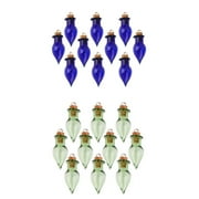 HILABEE 20pcs Mini Teardrop Glass Bottles Favors Souvenir Charms for Jewelry Making