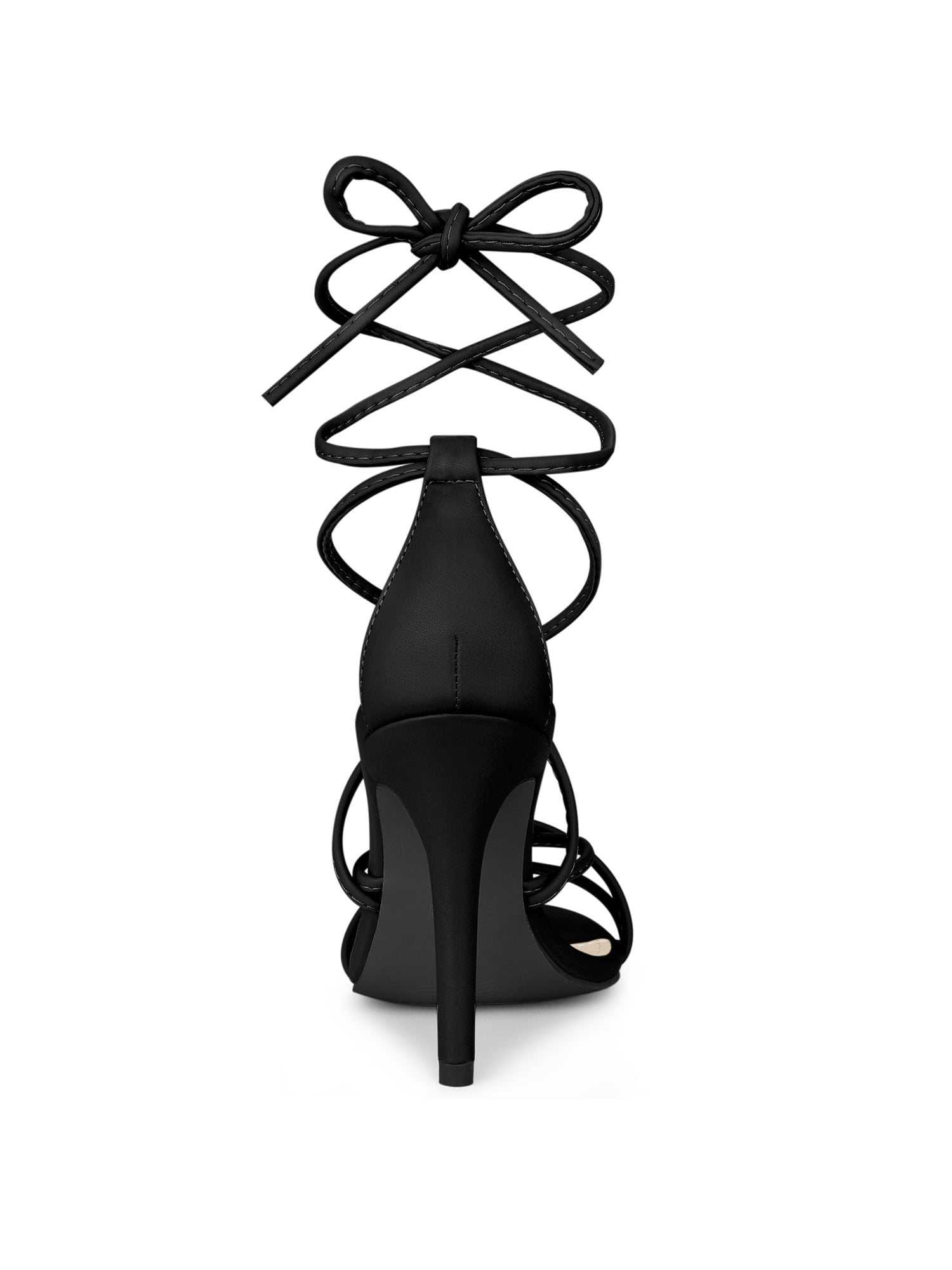 Unique Bargains Women's Strappy Heels Lace Up Stiletto Heel Sandals