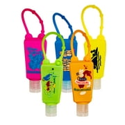 MARGARITAVILLE Hand Sanitizer by FLEX BEAUTY LABS, 1 FL Oz Travel Size Flip-Cap Bottle with Limited Edition Silicone Holder (Variety 5 Pack) Active Ingredient Alcohol 70% VV