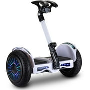 Superrio Smart Self-Balancing Electric Scooter with LED light, Portable and Powerful, White and Black