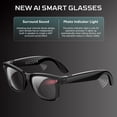 thumbnail image 5 of Smart Glasses (3 Pairs Lenses) with Camera (8MP) and Bluetooth Headset, Photo/Video Recording, Qwen AI Photo Recognition, Language Translation Eyewear, Bluetooth Headphones, 5 of 18