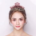 thumbnail image 3 of Birthday Headpiece Rhinestones Elegant - Wedding Tiara Headband Princess Crown, 3 of 10