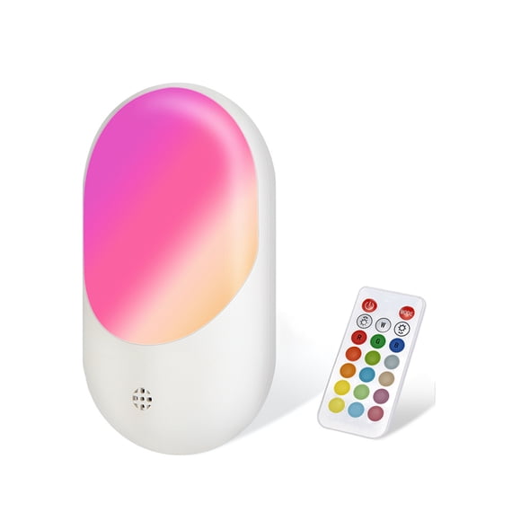 Lámpara LED RGB regulable con Control remoto, luz de noche para dormitorio, iluminación brillante, cambio de colores, decoración, regalo, Accesorios para electrodomésticos Enchufe de la UE Bearachild HA010341-03B