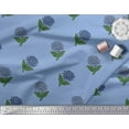 thumbnail image 3 of Soimoi Georgette Viscose Fabric Leaves & Floral Block Print Fabric by Yard 42 Inch Wide, 3 of 3