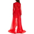 thumbnail image 2 of Rebecca Taylor womens  Chiffon Silk Gown, 2, Red, 2 of 3