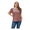 Lotus root pink, variant on Plus Size Women T Shirt XL 4XL Loose Fit Short Sleeve Round Neck Casual Summer Top